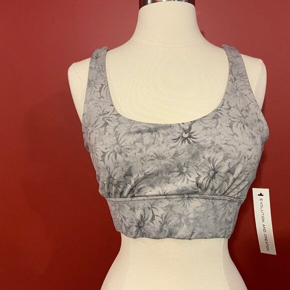 Evolution and Creation Women's Dove Faded Floral Stamp Bra - Size Medium - NWT - Picture 3 of 5